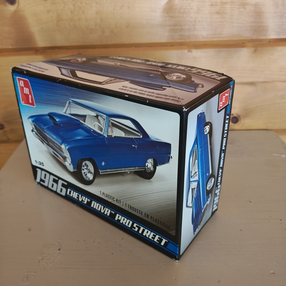 AMT 636 1/25 1966 Chevy Nova Pro Street Complete New Sealed Model Kit